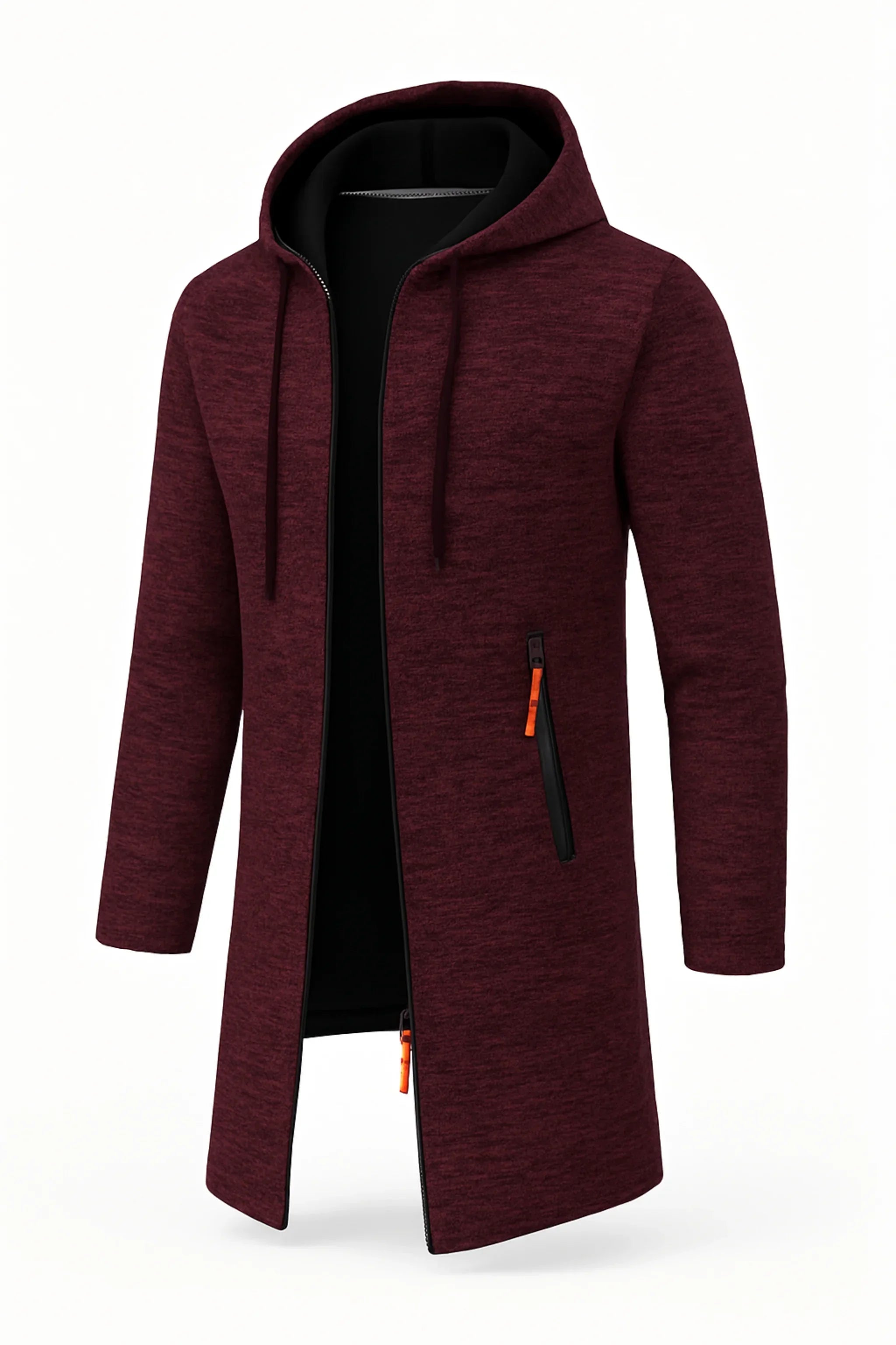 Fleeceforet hættetrøje cardigan