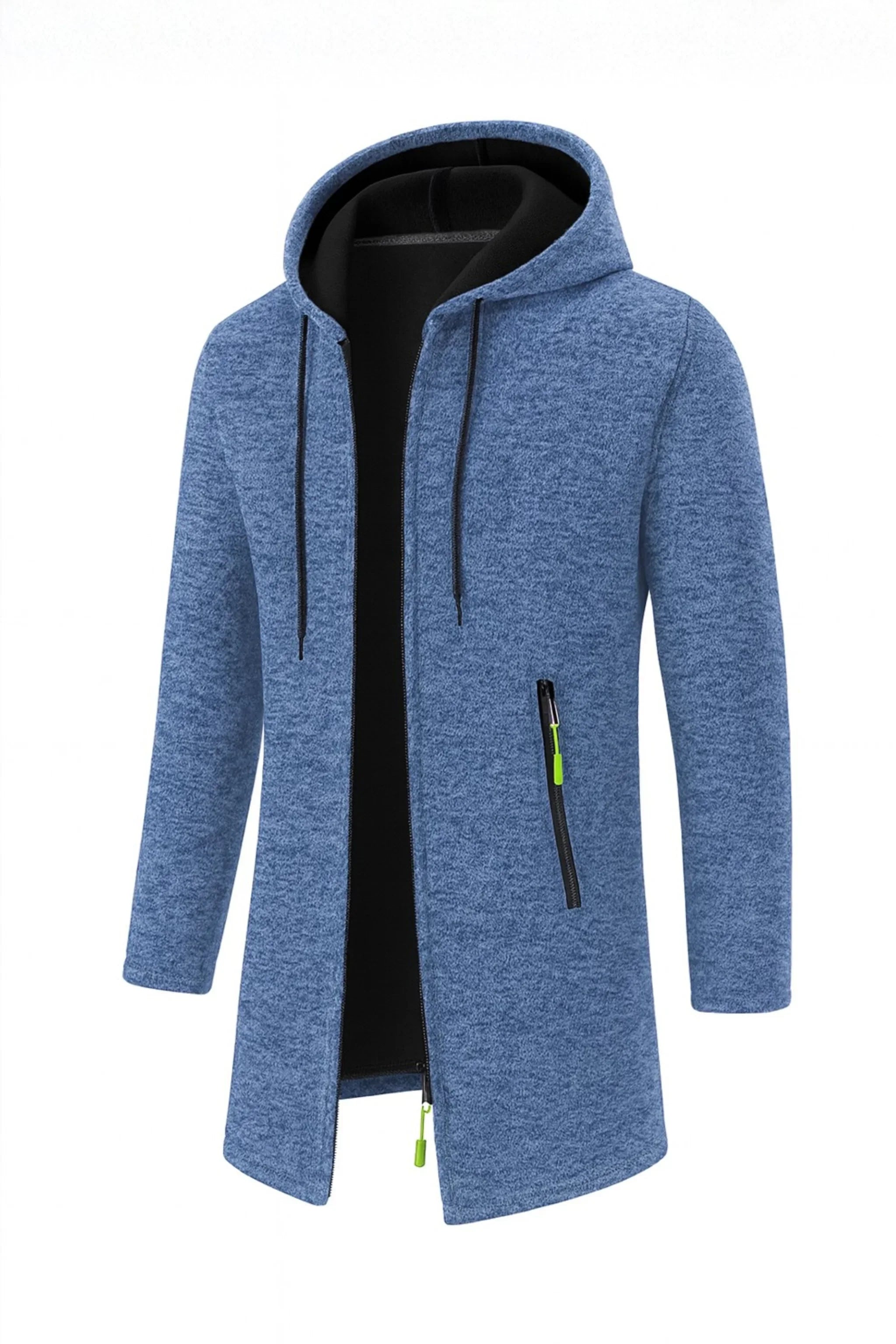 Fleeceforet hættetrøje cardigan