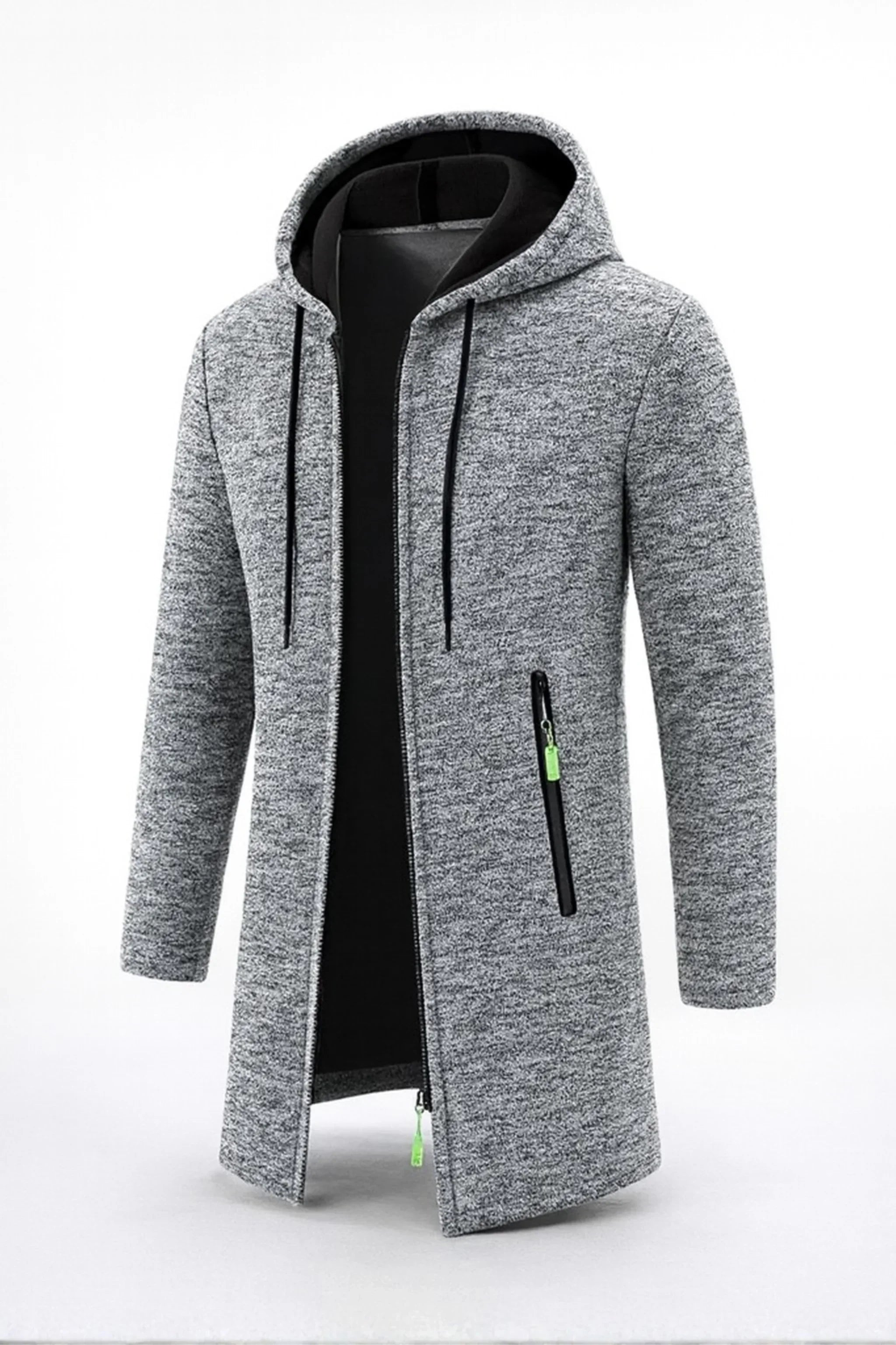 Fleeceforet hættetrøje cardigan