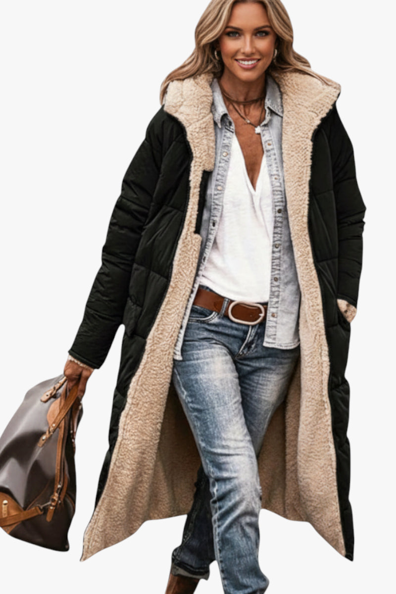 Dame Lang Vinterjakke | Quiltet