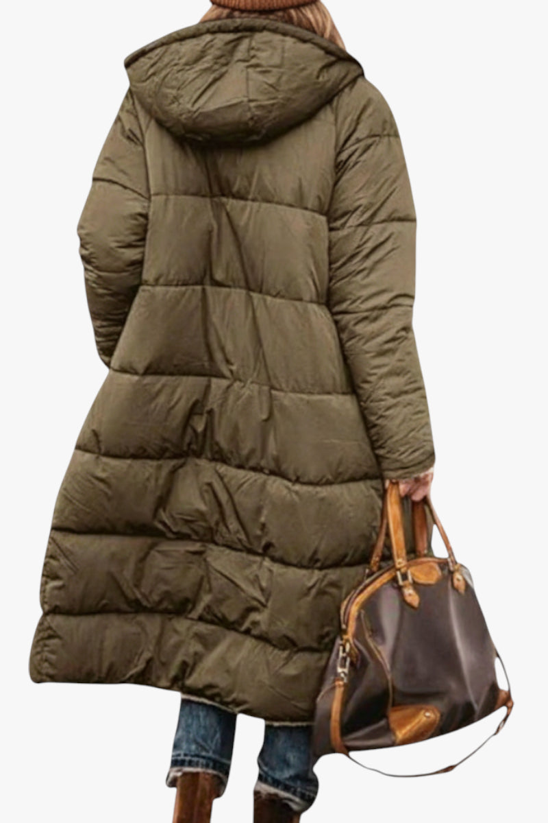 Dame Lang Vinterjakke | Quiltet
