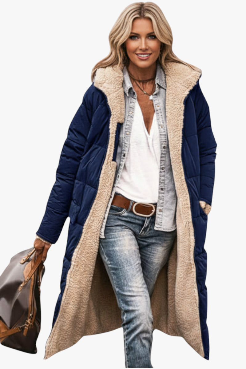 Dame Lang Vinterjakke | Quiltet