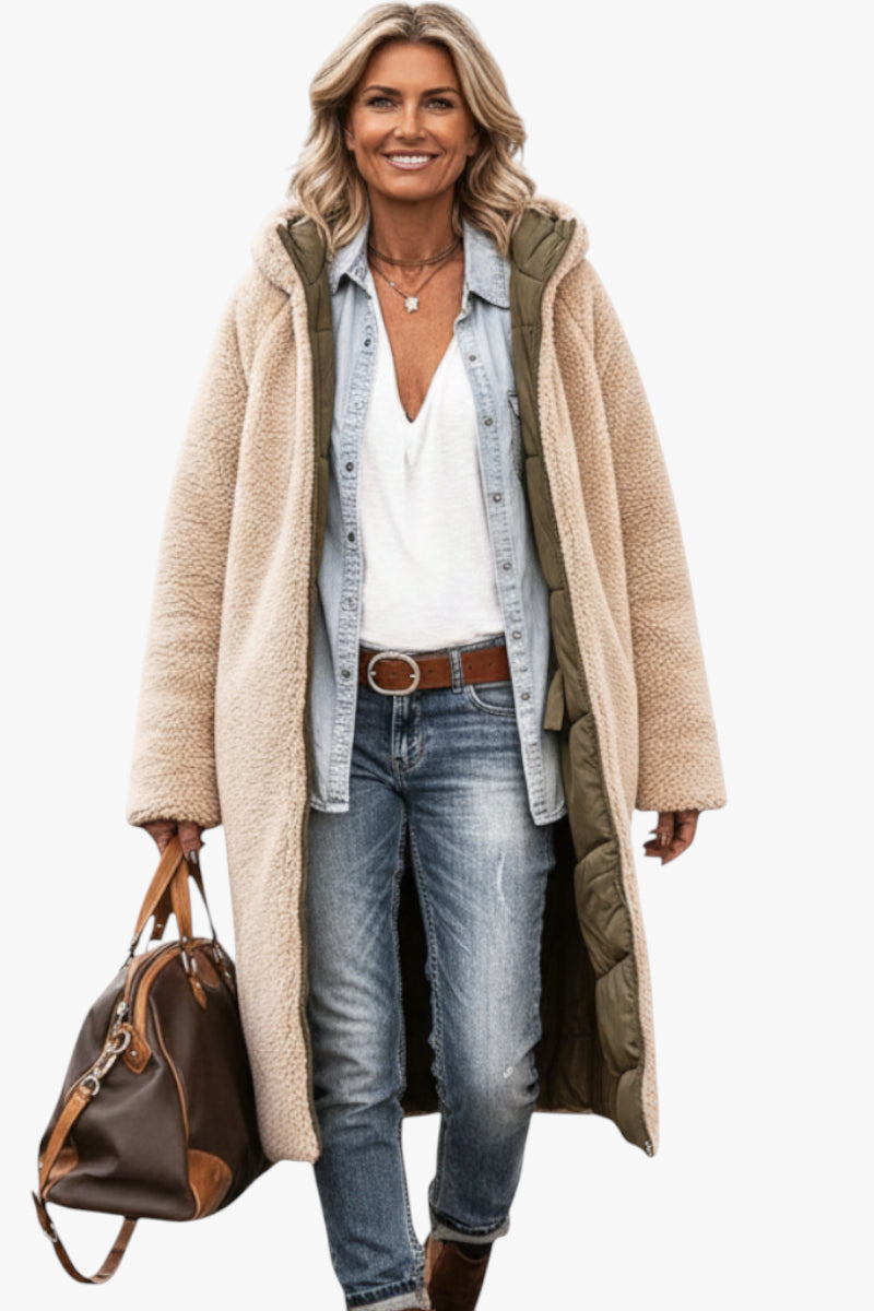 Dame Lang Vinterjakke | Quiltet